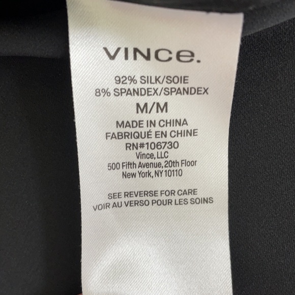 Vince Silk TALL-Friendly V-Neck Popover Top - Picture 7 of 7